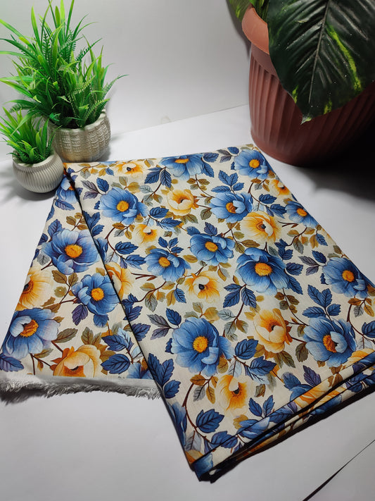 Ladies Bana Dora Lawn Printed Suit - Unstitched- 2 Piece