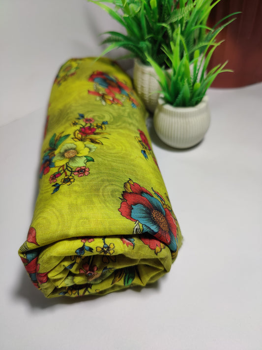 Ladies Bana Dora Lawn Printed Suit - Unstitched- 2 Piece